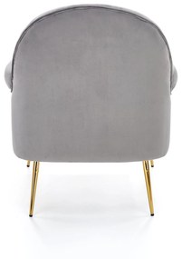 SANTI leisure armchair grey / gold DIOMMI V-CH-SANTI-FOT-POPIELATY