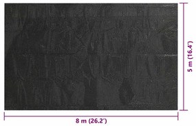 vidaXL Ορθογώνιο Ισοθερμικό Κάλυμμα Πισίνας 8x5m Μαύρο