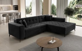 Γωνιακός καναπές Gessola-Δεξιά-Anthraki - 295.00Χ195.00Χ93.00cm