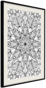 Αφίσα - Colourless Mandala - 30x45 - Μαύρο - Με πασπαρτού