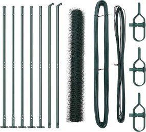 vidaXL Στύλος Περιφράξεων Πράσινο 10 x 1 μ (36 mm πλέγμα)