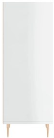 vidaXL Ντουλάπι Γυαλιστερό Λευκό 34,5 x 32,5 x 90 εκ. Επεξεργ. Ξύλο
