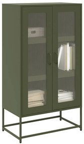 vidaXL Highboard Ελαιοπράσινο 68x39x123 cm Ατσάλι