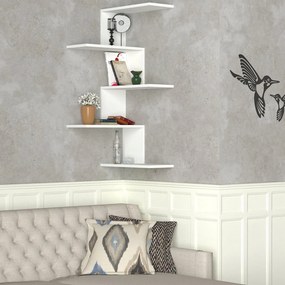 WALL SHELVES RORY  MELAMINE IN WHITE 22x51,5x109Hcm.