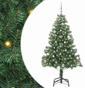 vidaXL Χριστουγεννιάτικο Δέντρο με 150 LED με βάση Πράσινο 150 cm PVC