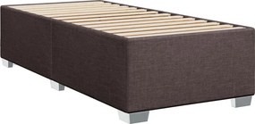 vidaXL Κρεβάτι Boxspring με Στρώμα Σκούρο Καφέ 80x200 εκ. Υφασμάτινο