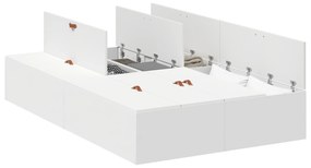 vidaXL Κρεβάτι Αποθήκευσης Λευκό 120x200 εκ