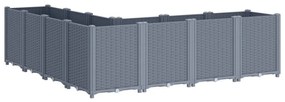 vidaXL Ζαρντινιέρα Κήπου Μπλε Γκρι 160x160x53 εκ. Πολυπροπυλένιο