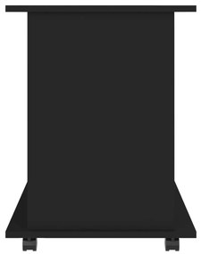 Ντουλάπι Τροχήλατο Μαύρο 60 x 45 x 60 εκ. από Μοριοσανίδα - Μαύρο