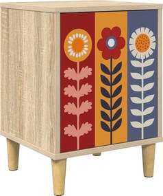 vidaXL Κομοδίνο ESSEN Sonoma Δρυς 36 x 33 x 50 εκ. Επεξεργασμένο Ξύλο