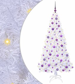 vidaXL Τεχνητό Χριστουγεννιάτικο Δέντρο Λευκό 180 cm PVC και Ατσάλι