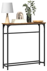 vidaXL Τραπέζι Κονσόλας με ράφι Παλιό Ξύλο 75 x 19.5 x 75 εκ.