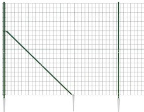 vidaXL Συρματόπλεγμα Περίφραξης Πράσινο 2,2 x 10 μ. με Καρφωτές Βάσεις