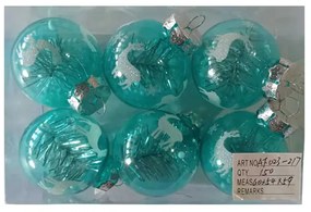 Σετ Χριστουγεννιάτικες μπάλες - 6cm - 6pcs - 232174