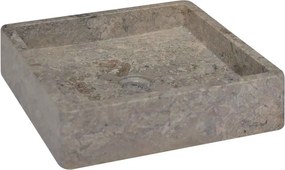 vidaXL Νιπτήρας Γκρι 40 x 40 x 10 εκ. Μαρμάρινος