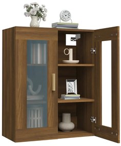 vidaXL Κρεμαστό Ντουλάπι Τοίχου Καφέ Δρυς 69,5x34x90 εκ Επεξ. Ξύλο