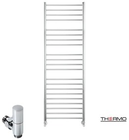 Thermo BELLAVIA Θερμαινόμενη πετσετοκρεμάστρα από ανοξείδωτο χάλυβα με υδραυλική λειτουργία,150x50cm Inox Polished