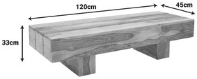 Τραπέζι Lucca  μασιφ ξύλο sheesham σε καρυδί απόχρωση 120x45x30εκ