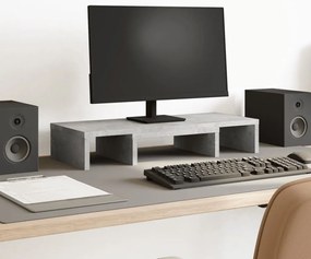 vidaXL Βάση Οθόνης Ρυθμιζ. Γκρι Σκυρ. 60x24x10,5 εκ. Επεξεργ. Ξύλο