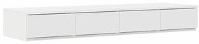 vidaXL Κρεβάτι με αποθηκευτικό χώρο Λευκό 236.5 x 120 x 31.5 εκατοστά