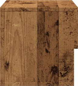 vidaXL Κομοδίνο Επιτοίχιο Όψη Παλαιού Ξύλου