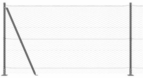 vidaXL Στύλος Περιφράξεων Γκρι 25 x 1,5 μ (36 mm πλέγμα) Ατσάλι