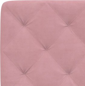vidaXL Κρεβάτι με Στρώμα Ροζ 90x200 εκ. Βελούδινο