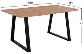 ΤΡΑΠΕΖΙ ΤΡΑΠΕΖΑΡΙΑΣ SOFIA SLIM HM8500.11 ΜΑΣΙΦ ΞΥΛΟ ΑΚΑΚΙΑΣ 160x90x76Υ εκ.
