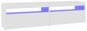 vidaXL Έπιπλα Τηλεόρασης με LED 2 τεμ. Λευκό 75 x 35 x 40 εκ.