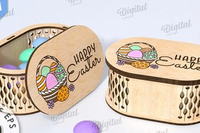 Σετ των 2 Intra απο ξύλο plywood 3mm-4mm πάχος - κουτί πασχαλινών λιχουδιών. Δώρο Πάσχα Δίασταση 15x15 cm INTRAFABR-115749631