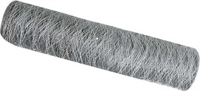 vidaXL Φράχτης Εξαγώνου Ασημί 0,5 x 100 μ Γαλβανισμένος χάλυβας