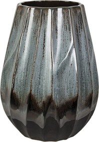 Βάζο Romimex Μπλε Μαύρο Κεραμικά