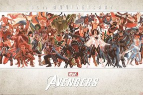 Αφίσα Avengers - 60th Anniversary by Alex Ross, (91.5 x 61 cm)
