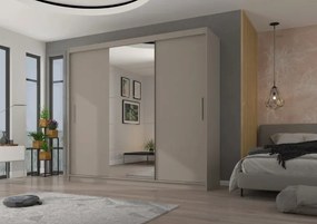 Ντουλάπα Zaist plus συρόμενη-Γκρεζ