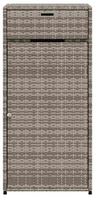 vidaXL Ντουλάπι Αποθήκευσης Κήπου Γκρι 55x55x111 εκ. Συνθετικό Ρατάν