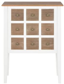 vidaXL Συρταριέρα Λευκή 54 x 30 x 80 εκ. από Μασίφ Ξύλο