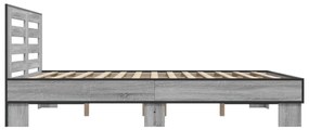 vidaXL Πλαίσιο Κρεβατιού Γκρι Sonoma 150x200 εκ. Επεξ. Ξύλο &amp; Μέταλλο