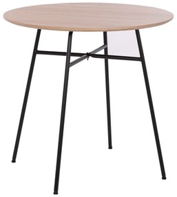 Τραπέζι Adelaide HM8743.01 Με Μεταλλικά Πόδια Φ80x75cm Sonama Mdf,Μέταλλο