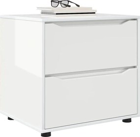 vidaXL Ντουλάπι αποθήκευσης Υψηλής γυαλάδας λευκό 60 x 48 x 57 εκ