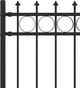 vidaXL Φράχτης Σπάικ Ρινγκ Μαύρο 200 x 150 cm