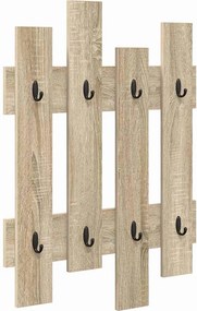 vidaXL Τοίχου Κρεμάστρα Δρύς Sonoma 60 x 3 x 82 εκ.