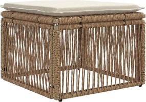 vidaXL Σετ Καναπέ Κήπου 5 pcs Μπεζ συνθετικό ρατάν