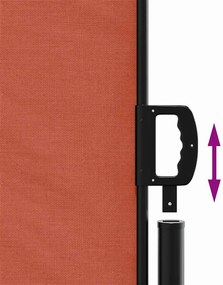 vidaXL Σκίαστρο Πλαϊνό Συρόμενο Τερακότα 180 x 1200 εκ.