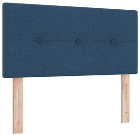 vidaXL Κρεβάτι box spring με στρώμα με στρώμα Μπλε 80 x 200 cm