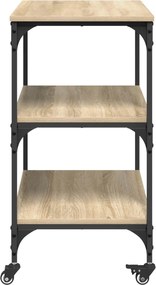 vidaXL Καρότσι Κουζίνας Δρύς Sonoma 60 x 41 x 76 εκ.