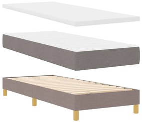 vidaXL Κρεβάτι με Ελατήρια με στρώμα Taupe 80 x 200 cm ύφασμα