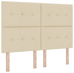 vidaXL Κρεβάτι με Στρώμα σε Κρέμ 160x200 εκ. Ύφασμα