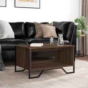 vidaXL Τραπεζάκι Σαλονιού Καφέ Δρυς 75x51x40 εκ. Επεξεργασμ. Ξύλο