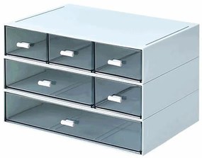 Organizer με 6 συρτάρια Y15x22,9x16,7εκ. μπλε  τμχ.