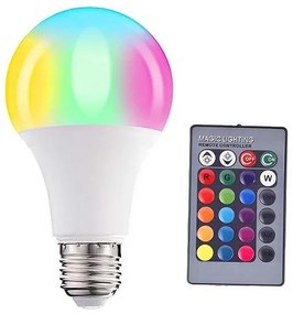 LED RGB Ε27 λάμπα 16 χρωμάτων με τηλεχειριστήριο